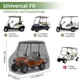 thumbnail image 5 of 2/4 Passenger Golf Cart Cover Waterproof, 600D Heavy Duty Golf Cart Cover with Reflective Strips Universal Fits for EZGO, Yamaha Golf Cart, Club Car, 5 of 6