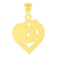 thumbnail image 2 of 14k Yellow Gold Womens I Love You Heart Ht:23.5mm Pendant Charm for Women, 2 of 2