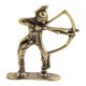 thumbnail image 3 of Figura de soldado de latón pequeño, figura de guerrero en miniatura, modelo a escala, recuerdo de fiesta con arco, 3 of 8