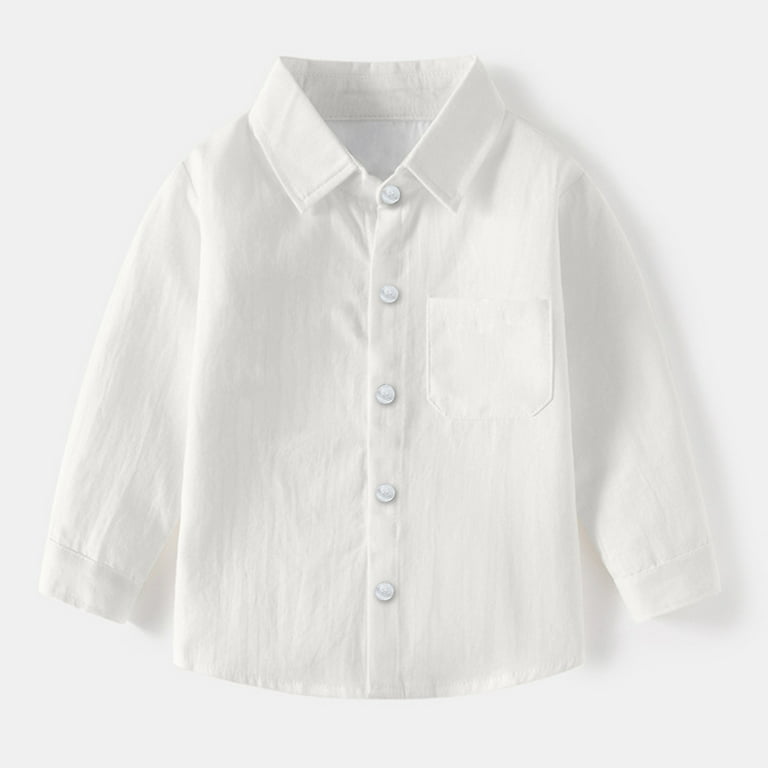 infant white button down dress shirt The Children's Place Toddler Boys Uniform Short Sleeve Oxford Button Down Shirt White 12-18 M