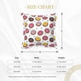 thumbnail image 2 of Faux Leather Throw Pillow Covers, Cartoon Donut Star Print Decorative Pillow Covers for Couch Sofa Bed Living Room Home Garden, Pillow Cases with Invisible Zipper, 2 of 6
