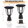 thumbnail image 2 of FUDESY Solar Lamp Post Light Outdoor, Waterproof LED Fence Post Lights Solar Powered with Pier Mount Base, Plastic Black Pole Light for Out, 2 of 7