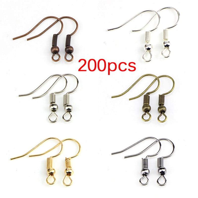 200pcs Golden Earrings Parts Clip On Earrings Findings for Jewelry Accessory 