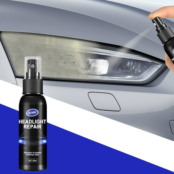 Líquido restaurador de faros de coche, líquido restaurador de rayones para faros de coche, limpiador pulidor para faros, restaurador de faros amarillos opacos (100 ml)