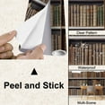 thumbnail image 4 of Peel and Stick Wallpaper Vintage Bookshelf Antique Leather Bound Modern Art Wall Mural Decor Self Adhesive and Removable 100in x 144in, 4 of 8