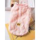 thumbnail image 1 of 1pc Autumn And Winter Houndstooth Double-Sided Lamb Plush Solid Color Pet Velvet Hoodie Dog Vest Cat Apparel, 1 of 1