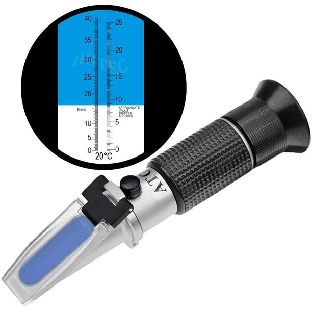 Winemaker Refractometer Potential Alcohol Content 025 Sugar 040 With Atc For Wine Brewing