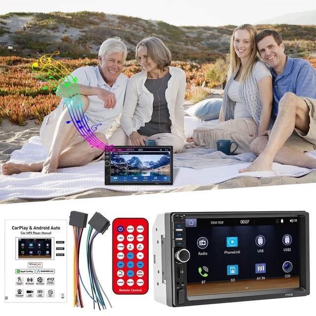 PEONAVET A Radio A Radio Lecteur MP5 BT pour Voiture 7 Po Multilingue Lecteur Audio et Vidéo Multifonction pour Voiture