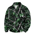 thumbnail image 6 of Havenx Flannel Quarter Zip Pullover for Men Long Sleeve Collared Pullover Mock Neck Camouflage Print Sweat Shirt Casual Soft Outdoor Active 2026 Fall Winter Streetwear,Green 2XL, 6 of 7