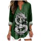thumbnail image 1 of Camiseta MARSVOVO Art White Dragon Print para mujer 3XL, 1 of 1