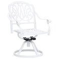 thumbnail image 2 of vidaXL Swivel Garden Chairs 2 pcs Cast Aluminium White, 2 of 8
