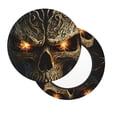 thumbnail image 2 of Balery Metal Evil Skull Fundas de asiento para taburete de bar redondo de tela de terciopelo ajustables que protegen de arañazos y manchas para sillas de 14 a 17 pulgadas.-12 inch, 2 of 7