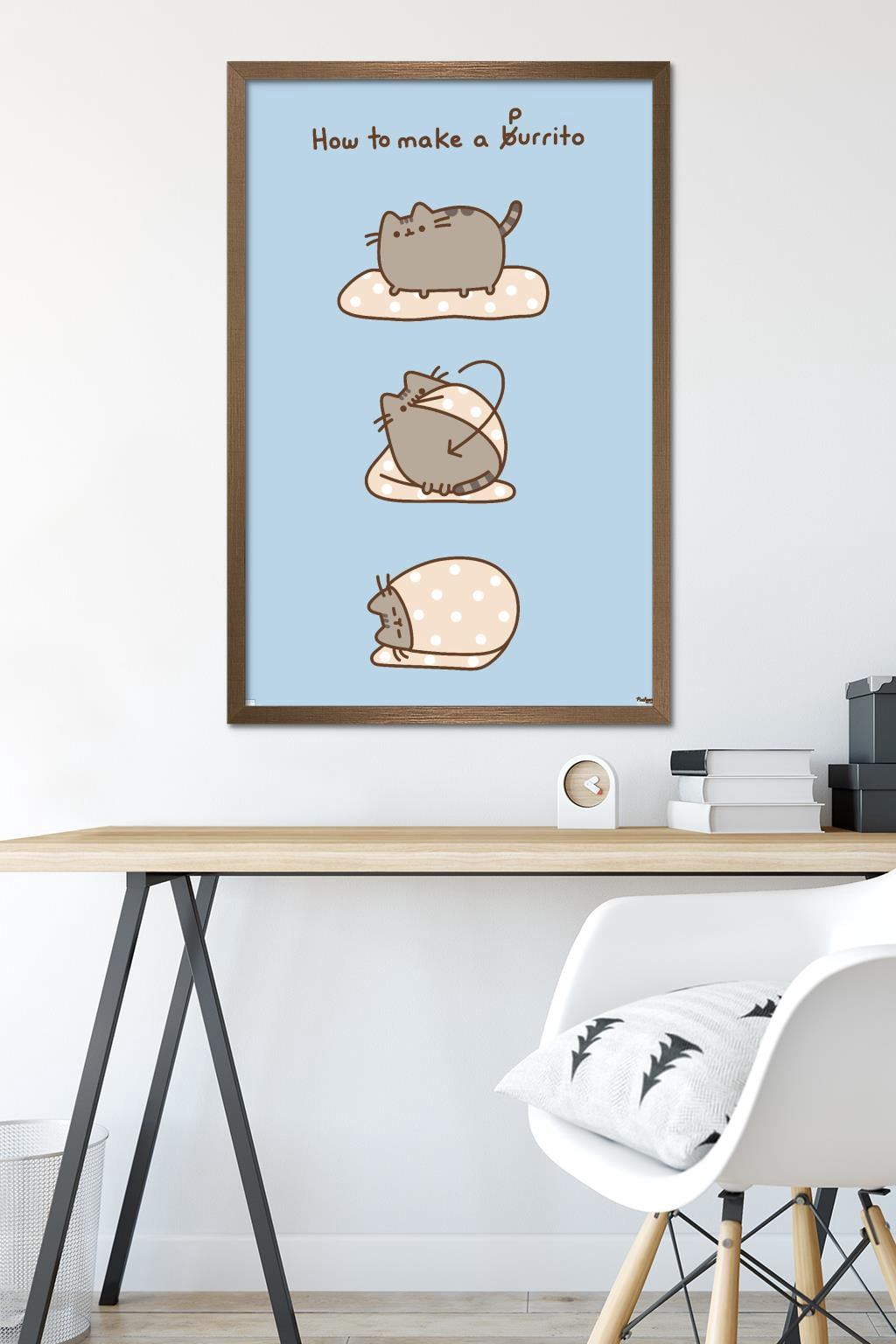 Pusheen - Purrito Wall Poster, 22.375" x 34" Framed