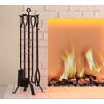 thumbnail image 4 of Fire Beauty Ensemble de 5 Pcs d'Outils pour Cheminée Accessoires de Cheminée Support d'Outils avec Poignées Outils pour Décoration Intérieure Cheminée Extérieure, 4 of 9