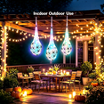 thumbnail image 4 of Halloween Hanging Light Up Spider Egg Sacs Decorations, Hanging Web Prop with Black Spiders, Indoor Outdoor Halloween Decor for Party Proch Yard Tree, 4 of 6