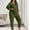 Army Green, variant on XL-5XL Plus Size Pajamas for Women Set 3/4 Length Sleeve Tops and Pants Soft Pjs Sleep Sets Lightweight Solid Crewneck Housewear Outfits Black XXXXXL
