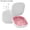 White with pink, variant on Portable Retainer Case with Aligner Remover Tool, Chewies and Cleaning Brush, Plastic Dental Storage Box for Clear Aligners, Dentures, Mouth Guards, Travel, Daily Carry and Bedside Use