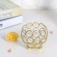 thumbnail image 3 of Tealight Candle Holders Crystal Bowl,Metal Crystal Tea Light Candle Holders Wedding Decor Table Centerpieces for Table Centerpiece Wedding Living Room Candle Decor[8cm-gold], 3 of 8