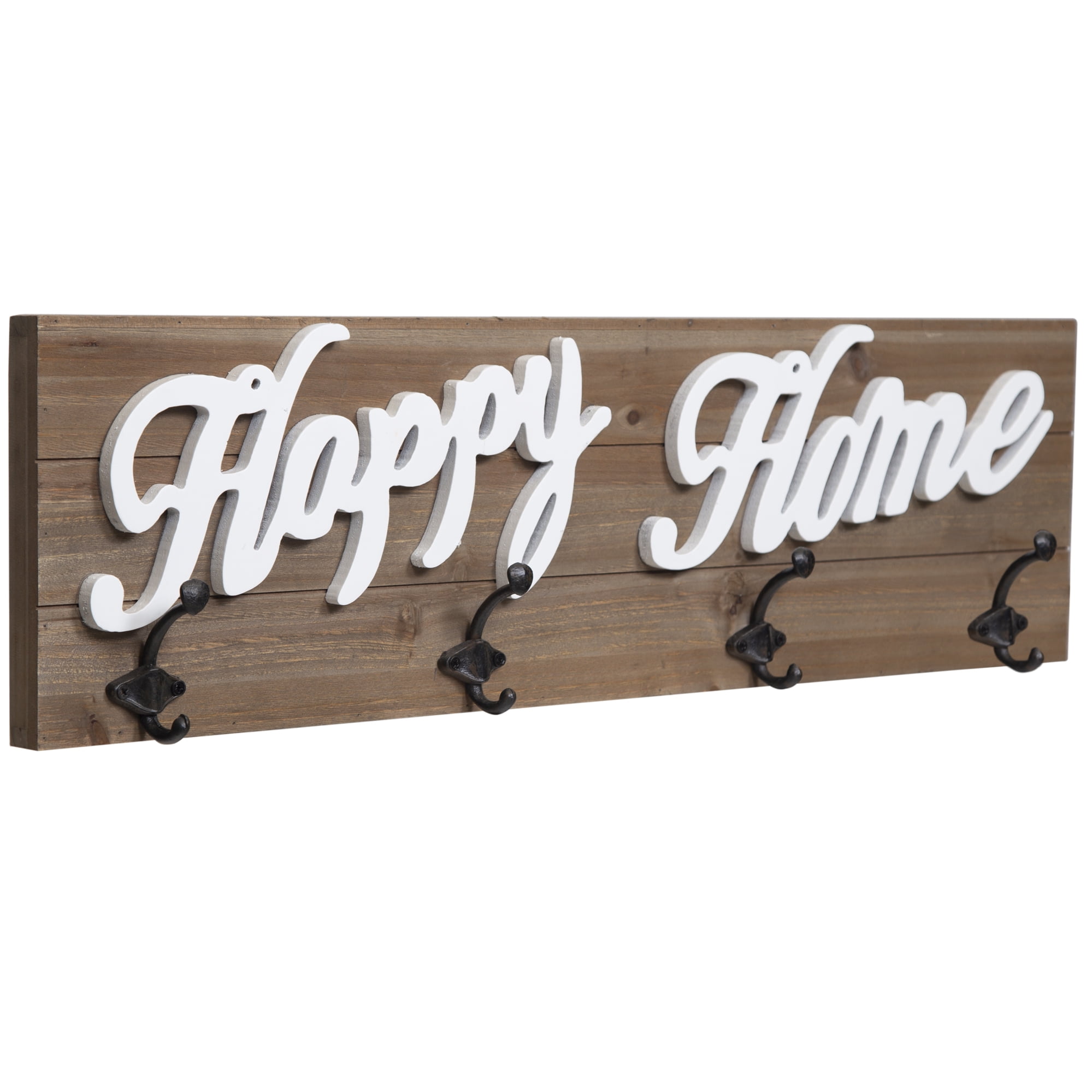 Gallery Solutions Happy Home Entryway Wall Mount Coat Rack