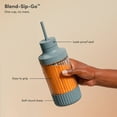 thumbnail image 5 of The Beast Mini® Blender | Compact, Personal Countertop Blender for Smoothies, Shakes, Food Prep, Frozen Fruits & Veggies, Sauces & Dips | Portable Bottle, Straw Cap and Straws | 600W Motor (Mist), 5 of 8
