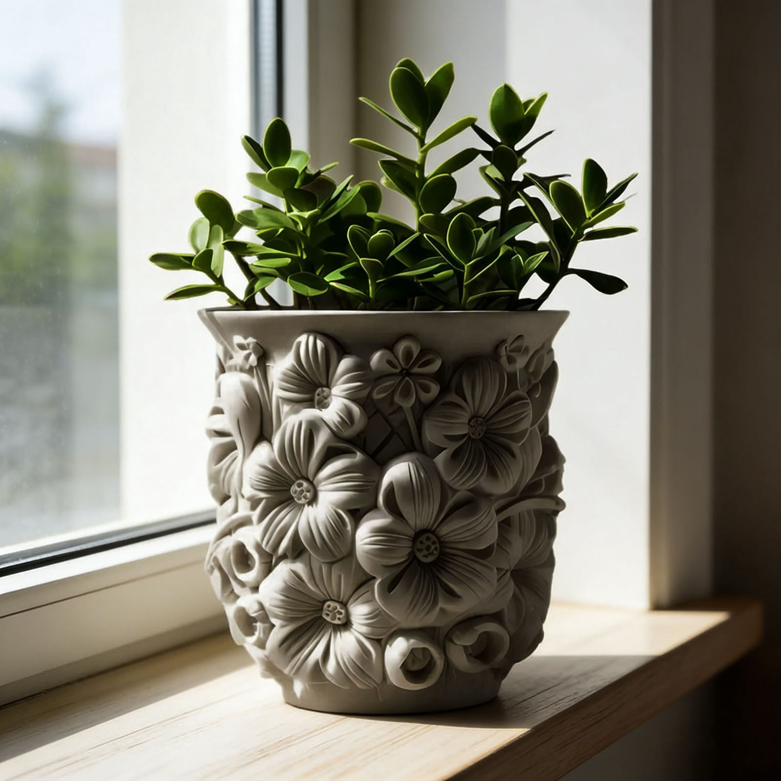 3D Flower Planter Mold Resin Jar Container Mold For DIY Candle Holder Makeup Brush Holder Use