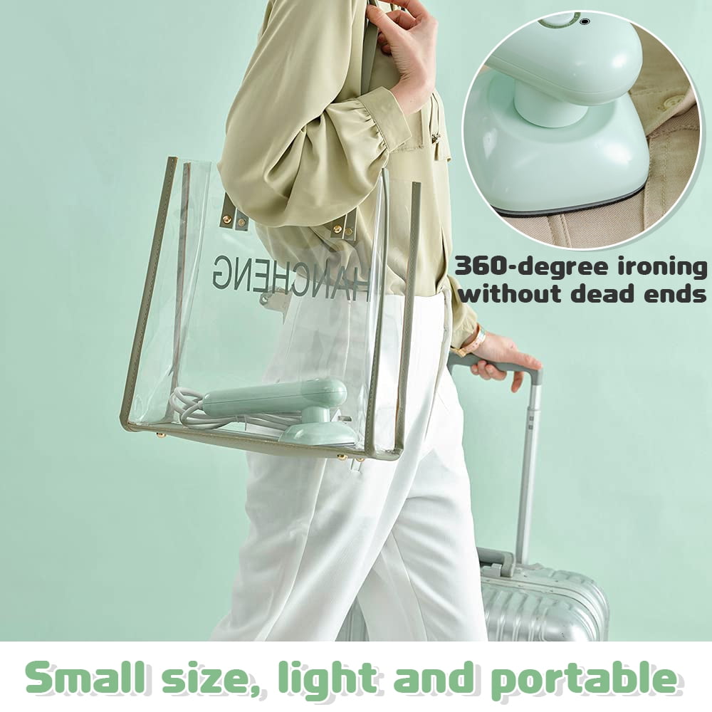 AMERTEER Mini Travel Iron Globally Universal Portable Handheld Travel Clothes Iron Garment Fabric Garment Iron Hanging Ironing Wrinkles Removing for Home or Travel