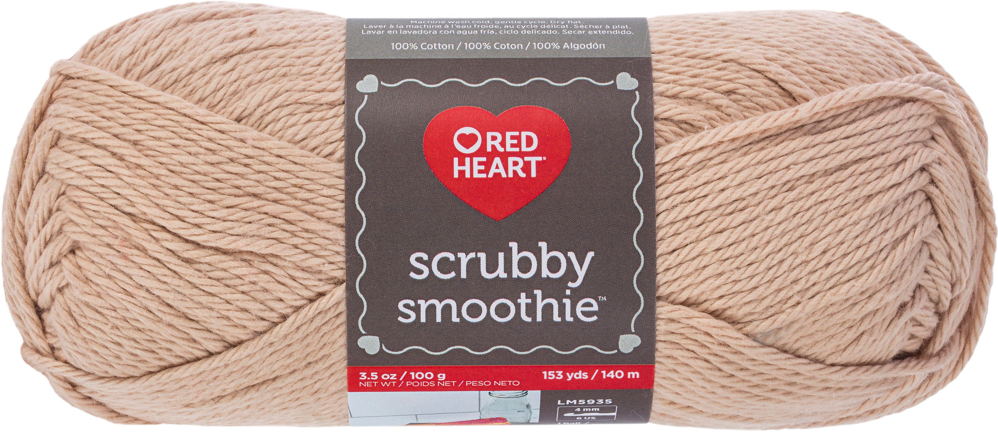 Red Heart E867.9330 Scrubby Smoothie Yarn Tan