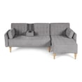 thumbnail image 2 of Sala Modular Reversible De Velvet Gris Claro Modelo Hassan, 2 of 9