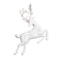 thumbnail image 1 of Adorno colgante para árbol de Navidad - Decoración de 12 cm de plástico blanco con copos de nieve y ciervos para hogar y regalo, 1 of 2