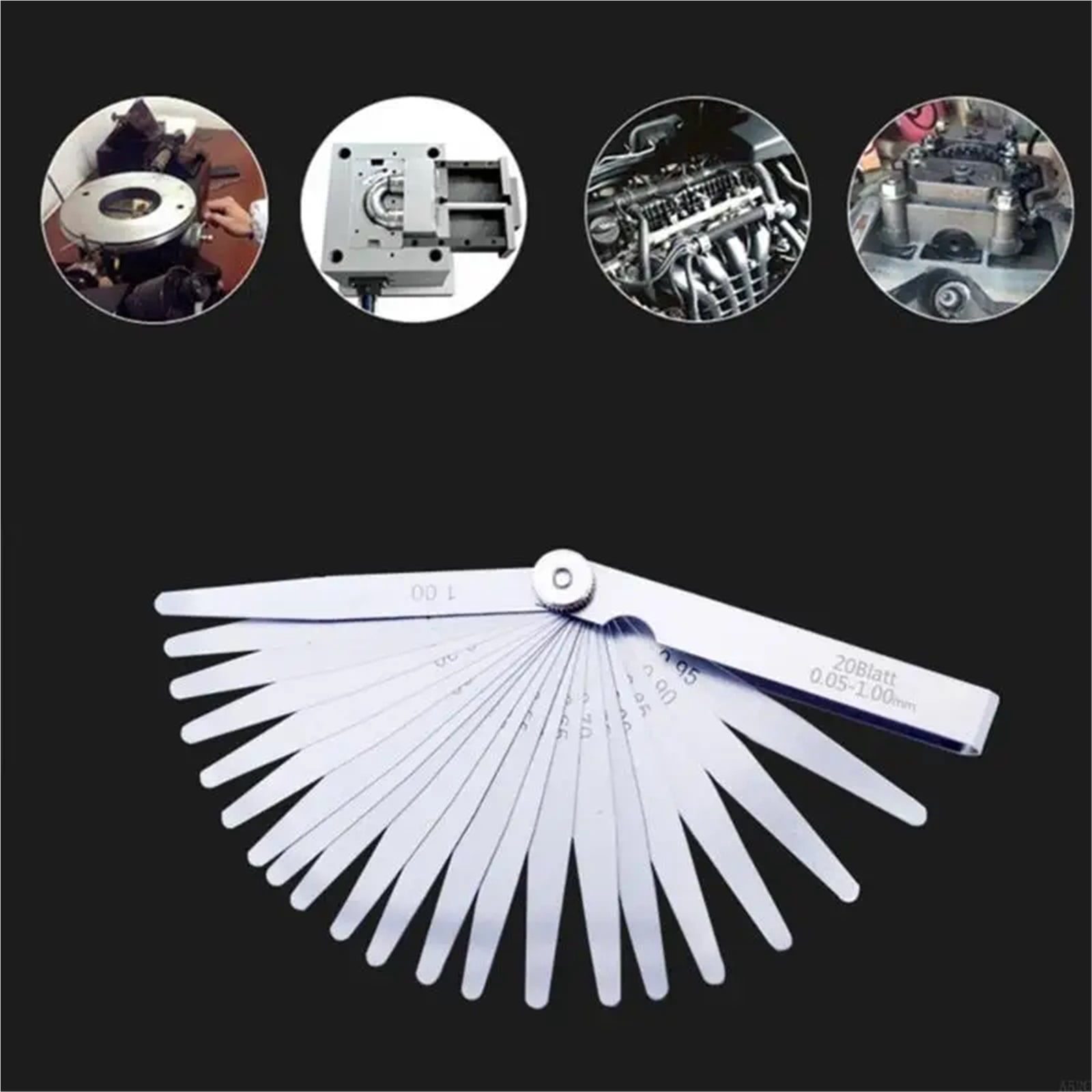 A52C Metric Feeler Gauge High-Precision 0.02-1mm Thickness Gages Filler Measuring Feeler Gauges Woodworking Measure Tool ,Corrosion-Resistant