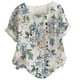thumbnail image 2 of ICHUANYI Clearance Fashion Woman Causal Round Neck Printing Blouse Short Sleeve T-Shirt Summer Tops(Light Blue, XXL) ICHUANYI WER2023081201758, 2 of 4