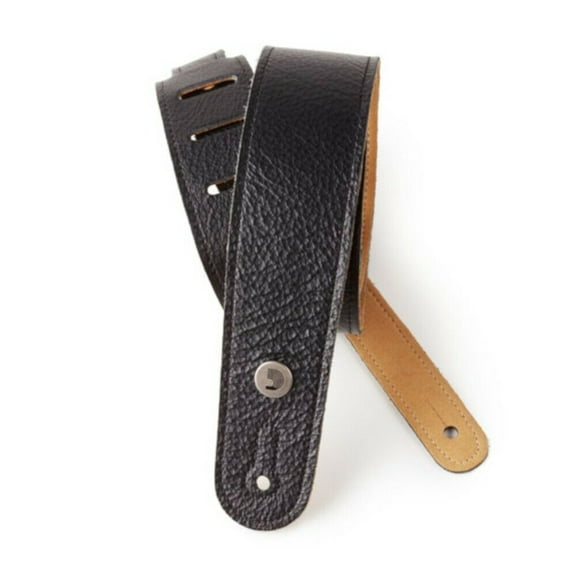 D'Addario - Planet Waves Garment Leather Guitar Strap Slim Design 2" Wide Black