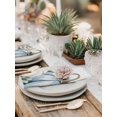 thumbnail image 5 of Fall Blue Pumpkins Cloth Napkins Set of 6 Reusable Dinner Napkins, Thanksgiving Flower Eucalyptus Leaves Cocktail Napkin Washable Table Napkins for Wedding/Holiday Party/Baby Shower 20"x20", 5 of 7