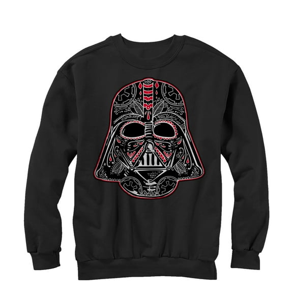 Men's Star Wars Sugar Skull Vader Sweatshirt Black Medium