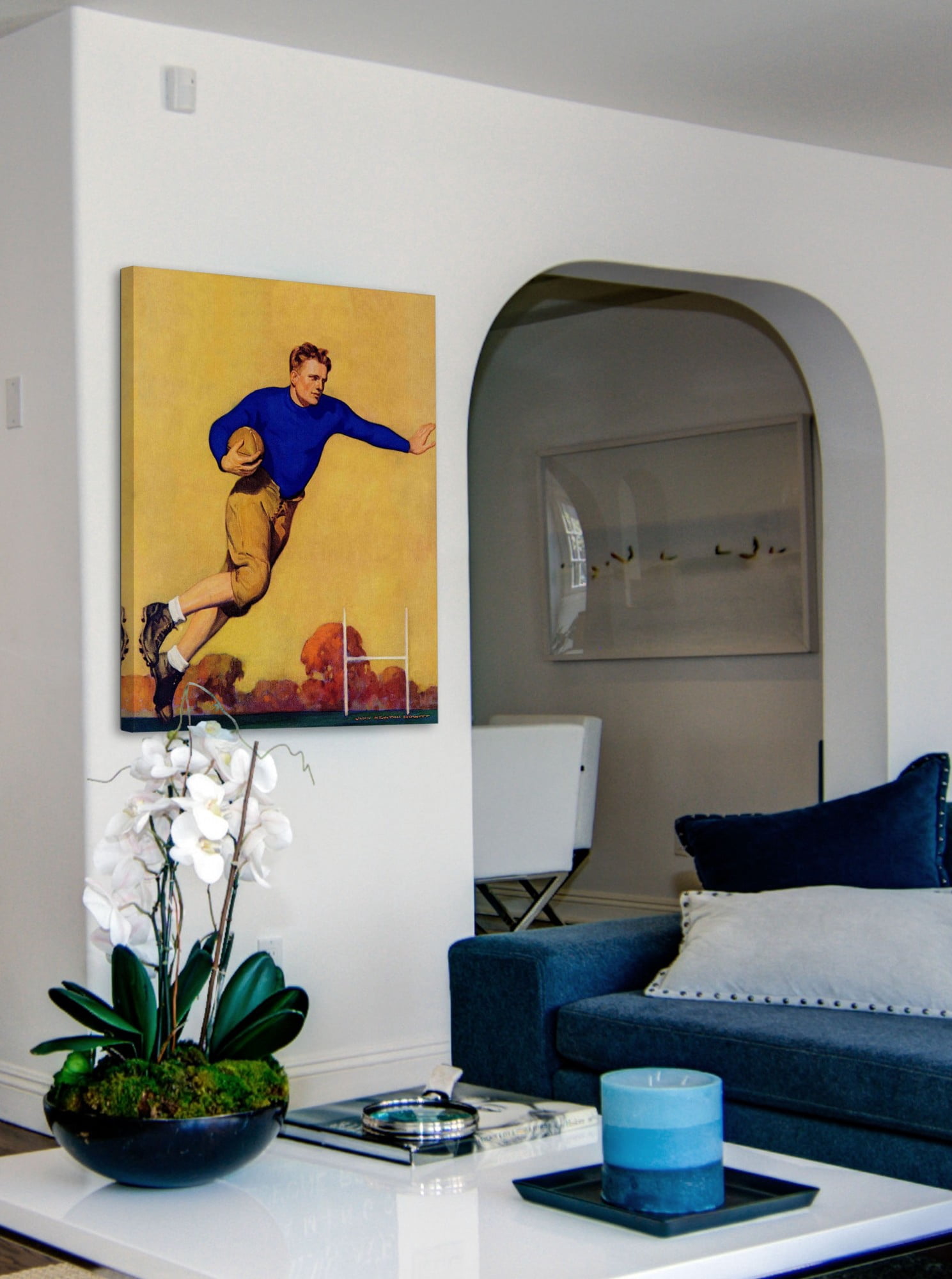 Marmont Hill Football Player by John Newton Howitt Painting Print on Canvas