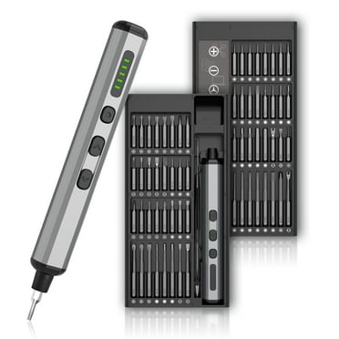 Mini Electric Screwdriver,68 in 1 Electric Precision Screwdriver Set Cordless with 64 Universal Magnetic Bits, 5 Torque Settings, 3.7V Power Screwdriver Kit Rechargeable for Laptops,Phones,Watches