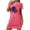 Hot Pink, variant on MuZeFu Nightgowns for Women Plus Size Clearance Sale Women's Oversized Short Nightgown Fashion Chest Print Short Sleeve Nightdress