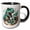 Black/White, variant on 3drose, Funny Cute T-rex Dinosaur Gambling and Playing Poker Cards, 15oz Two-tone Black Mug