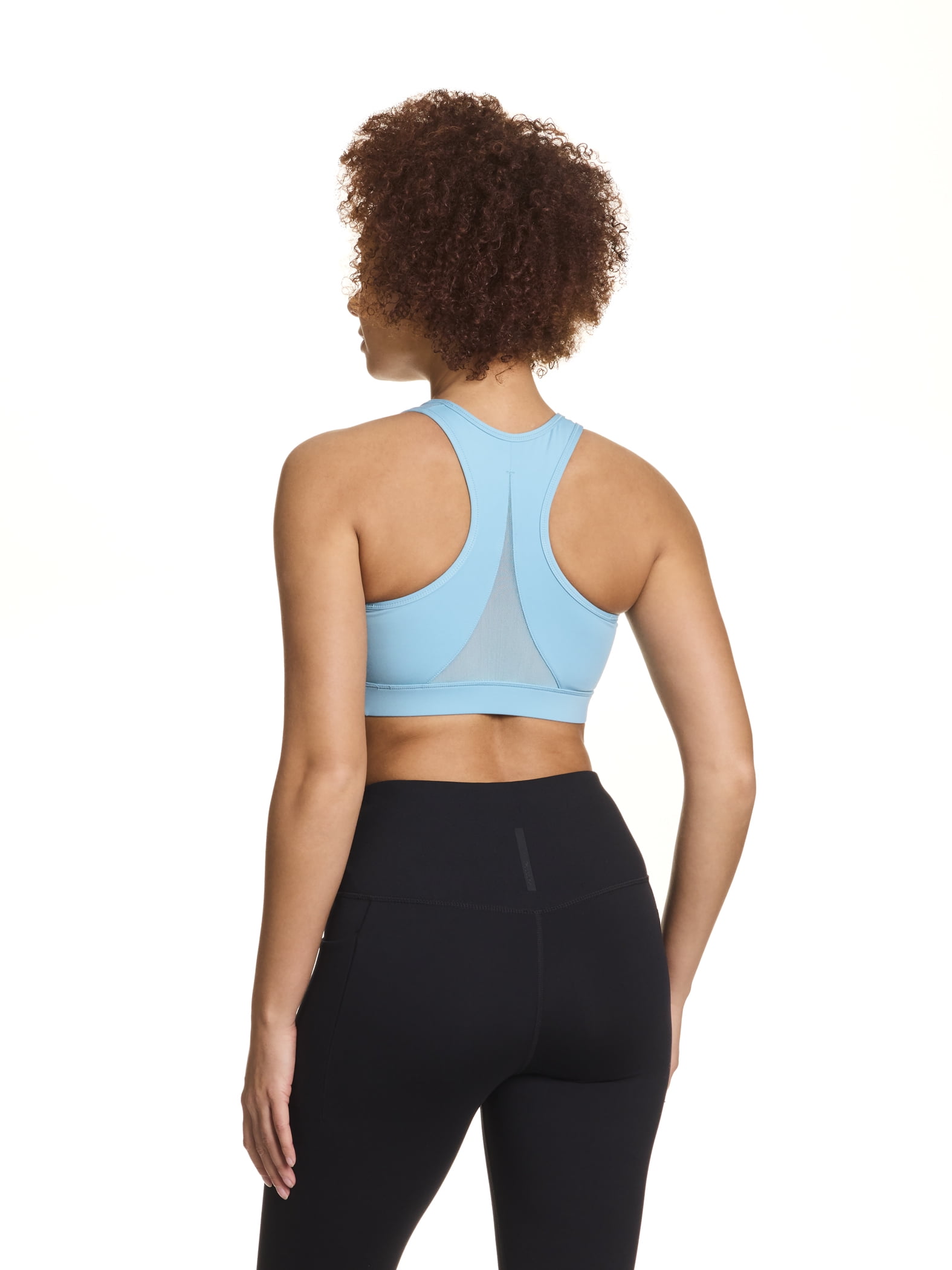Reebok Women's and Women's Plus Medium Impact Stronger Sports Bra with Mesh Panel and Removable Cups, Sizes XS-4X