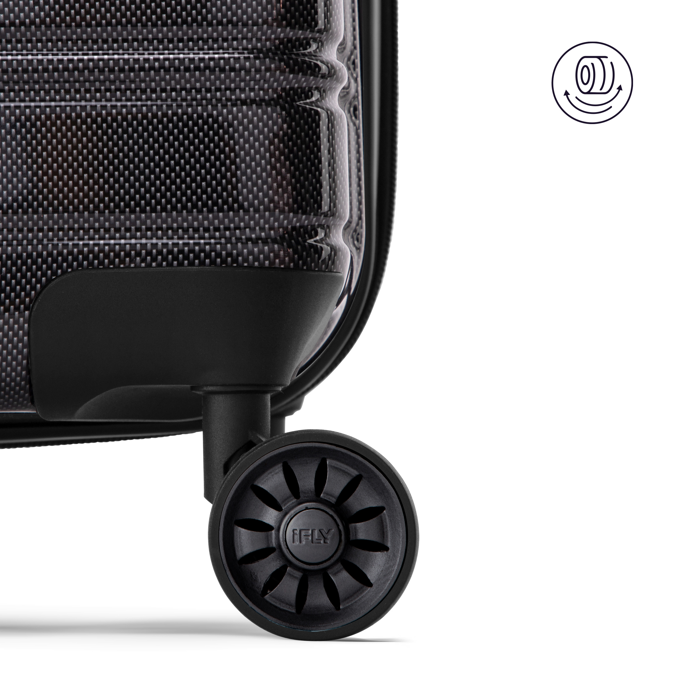 iFLY Fibertech 20" TSA-Approved Carry-On Expandable Hardside Spinner Luggage, Black photo 6