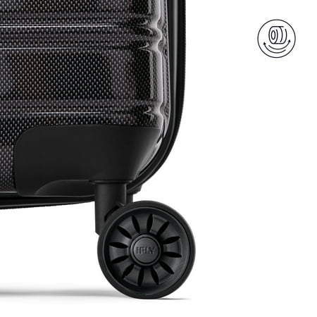 iFLY Hardside Fibertech Luggage 24 Checked Luggage, Black