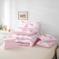 thumbnail image 6 of Castle Fairy Personalized Initial Pink C Bedding Comforter Set,Bow Tie Full Bedding Set, 6 of 8