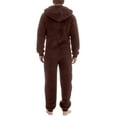 thumbnail image 5 of KKBOTIVE Winter Fuzzy Onesies Pajamas for Men Hoodie Zipper Jumpsuits Loungewear Long Sleeve Warm Romper Adult Fall Winter Loungewear Brown Size: M, 5 of 6