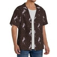 thumbnail image 4 of Vsdgher Leopard Print Print Men's Wrinkle Free Untucked Cuban Shirt Business Casual Button Down Shirts Short Sleeve Shirt, 4 of 7