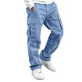 thumbnail image 4 of Edvintorg Boys Cargo Pants Outdoor Elastic Waisted Loose Casual Workout Hiking Pant with Pocket Boys Fashion Size 5-15, 4 of 7