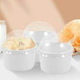 thumbnail image 3 of Dessert Box Oatmeal Containers Breakfast Cups Yogurt Paper Bowls Plastic Mugs with Lid Parfait Taro Paste White, 3 of 6