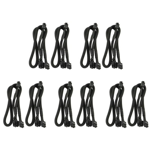 2Pack 8 PIN TO Dual 8 Pin 6 PIN PCIE VGA Power Supply Cable for