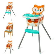 Infantino Grow-with-Me 4-in-1 Convertible High Chair, Unisex, Infant to Toddler 33lb, Fox