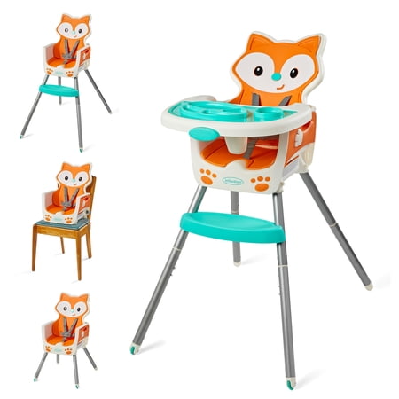 Infantino Grow-with-Me 4-in-1 Convertible High Chair, Unisex, Infant to Toddler 33lb, Fox