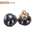 thumbnail image 3 of Uxcell 10pcs 16L Round Black Faux Pearl Buttons 10mm 3/8" Gold Metal Shank Sewing Buttons Replacement DIY Button for Sewing Clothing Bridal Wedding Dress DIY Crafts, 3 of 7